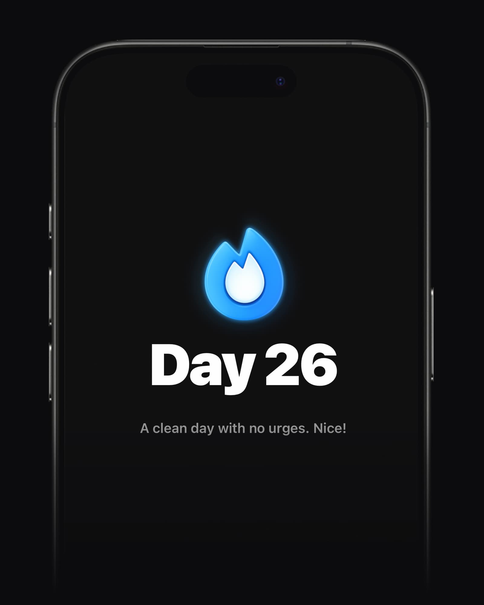 A Day 26 streak reveal on an iPhone
